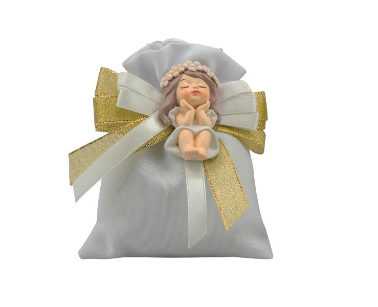 Sacchetto harmony 2024 MAGNETE RESIAN BIMBA CON FIORI ASSORTITA IN 3 MODELLI su Bomboniere Dolci Emozioni