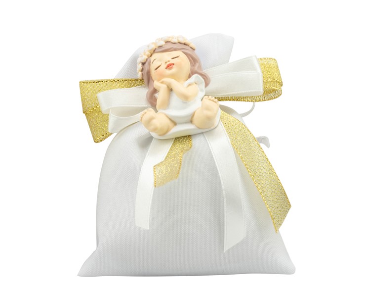 Sacchetto harmony 2024 MAGNETE RESIAN BIMBA CON FIORI ASSORTITA IN 3 MODELLI su Bomboniere Dolci Emozioni