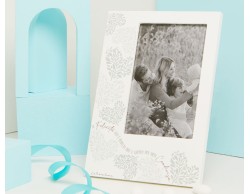 Bomboniera Portafoto Claraluna Decoro Cuore VERDE in Legno