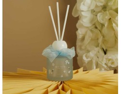 Bomboniera Claraluna 2026 Diffusore Azzurro con Decoro Fiori