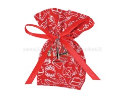 Bomboniera Laurea Giurisprudenza ciondolo in bagno argento bilancia smaltato con sacchetto