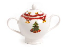 Zuccheriera Albero di Natale in Porcellana Confezione Regalo Navel