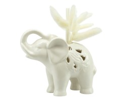 Bomboniera Matrimonio Harmony profumatore elefante grande traforato i porcellana bianca