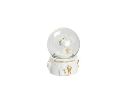 Bomboniera harmony SFERA DI NEVE BIMBO COMUNIONE GOLD CON BOX E SACCHETTO