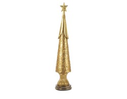 Albero di Natale Stilizzato con Stella in Resina  Altezza 35,6 cm