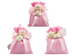 Sacchetto harmony 2024 con magnete unicorno girl 3D con ali dorate oro assortito in 3 modelli