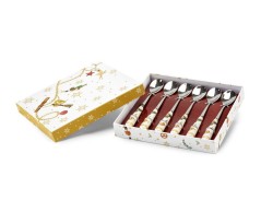 Set 6 Cucchiaini con Manico Decorato - Eleganza Natalizia 19x17x3 cm