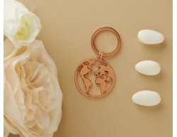Portachiavi Grande Mondo Oro Rosa
