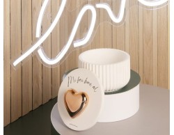 Bomboniera Matrimonio Claraluna 2024 scatola con cuore oro rosa grande