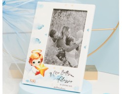 Bomboniera Battesimo Claraluna portafoto angioletto personalizzabile