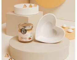 BOMBONIERA MATRIMONIO CLARALUNA CIOTOLINA CUORE CON CREMA MANDORLA