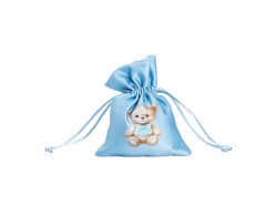 Harmony SACCHETTO CELESTE CON ORSETTO STAMPATO