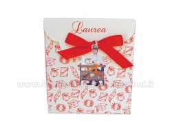 Bomboniera Sarto  - Ciondolo in bagno argento Smaltato con Scatola