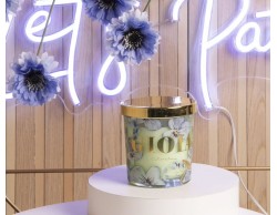 Bomboniera Matrimonio Battesimo Comunione  Cresima Claraluna candela Gioia Verde piccola