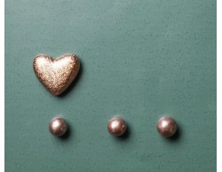 Magnete cuore oro rosa opaco claraluna