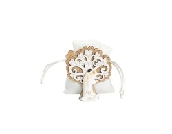 Harmony SCATOLINA PORTA CONFETTI ALBERO DELLA VITA CON COPPIETTA SPOSI AMORE E GIOIA