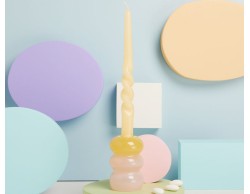 Bomboniera Matrimonio Claraluna Candelabro grande Rosa e Giallo con candela