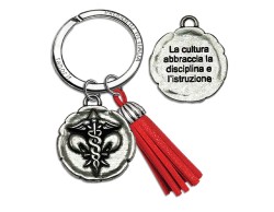 Bomboniera laurea pedagogia portachiavi con scatola