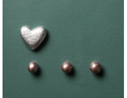 Magnete cuore silver opaco claraluna