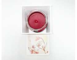 Bomboniera Matrimonio Mariella Martini  cofanetto con candela rossa