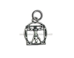 Bomboniera Laurea Ciondolo vitruviano in Metallo Argentato - Bomboniera Made in Italy