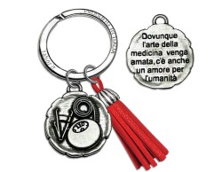 Bomboniera laurea dietologia portachiavi con scatola