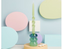 Bomboniera Matrimonio Claraluna Candelabro grande verde con  candela