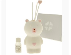 Bomboniera Solidale Nascita e Battesimo Quadrifoglio Giotto diffusore led rosa