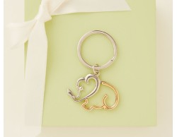 Portachiavi elefante anello grande claraluna