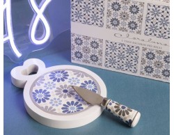 Bomboniera Matrimonio Claraluna tagliere bianco con coltellino