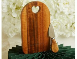 Bomboniera Claraluna 2026 Tagliere Acacia Piccolo con Coltello