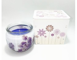 Bomboniera Matrimonio Mariella Martini cofanetto con candela blu