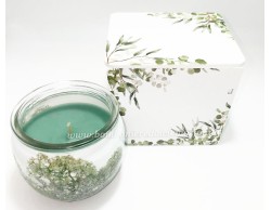 Bomboniera Matrimonio Mariella Martini cofanetto con candela verde