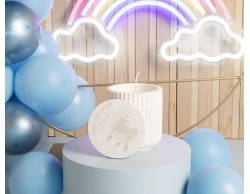 Bomboniera Nascita Battesimo Claraluna scatola più candela