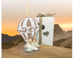 Bomboniera Matrimonio Profumatore Mongolfiera in Legno con Coppia  Sposi Assortiti in Tre Modelli Macchina-Aereoplano-Vespa