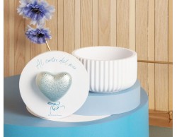 Bomboniera Comunione Battesimo Cresima  Claraluna  Scatola Azzurra