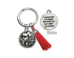 Bomboniera laurea economia portachiavi con scatola