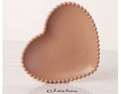 Bomboniera Matrimonio Claraluna piattino grande cuore marrone