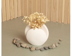 Bomboniera Matrimonio Claraluna Vaso Tondo piccolo più fiori