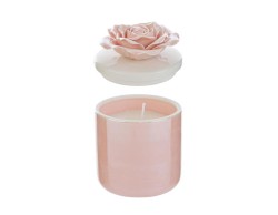 Bomboniera Le stelle Candela Scatola in Porcellana Rosa