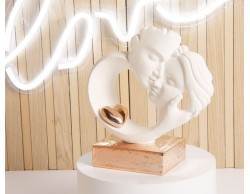 Bomboniera Matrimonio Claraluna 2024 coppia innamorati base oro rosa grande