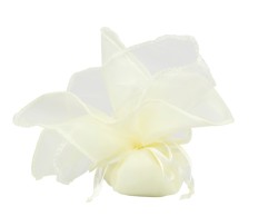 Sacchetto harmony 2024 fazzoletto organza crema con tirante