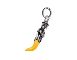 Ciondolo Corno gobbo smaltato giallo
