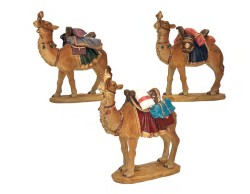 Set di 3 Cammelli dei Re Magi in Resina