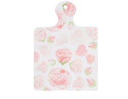 Bomboniera le stelle Tagliere Decorato con Rose in Ceramica