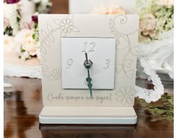 Bomboniera Matrimonio Mariella Martini Orologio Fiori e Cuori