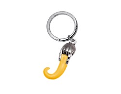 Portachiavi Corno mano corna smaltato giallo