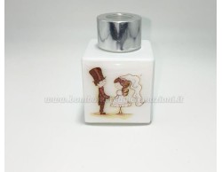 Bomboniera Matrimonio Mariella Martini profumatore con immagine coppia sposi