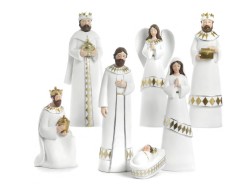 Set Presepe Stilizzato 25 cm 7 Soggetti in Resina