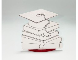 Bomboniera Laurea Mariella Martini Profumatore con libri e cappello laurea